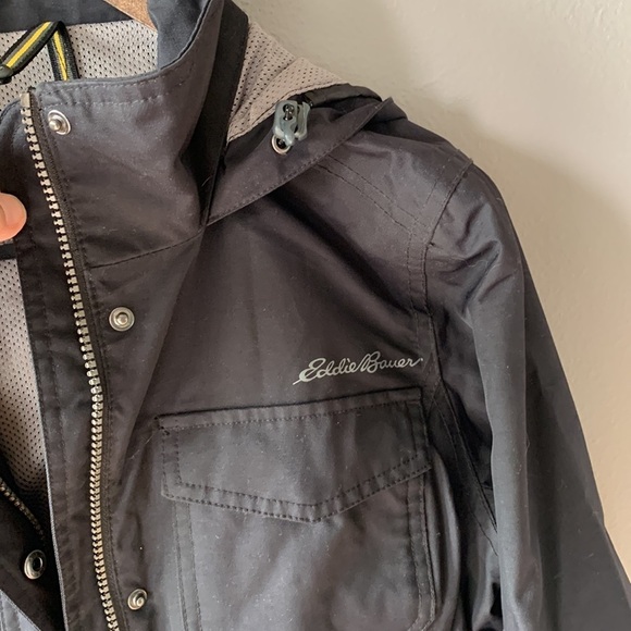 Eddie Bauer Charly Waterproof Utility Jacket XS Black Lined WeatherEdge Outdoor - Picture 5 of 16